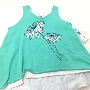 NANO 2-LAYER FLOWER TANK TOP
